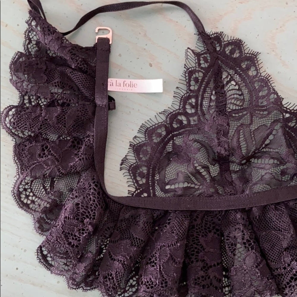 A La Folie black lace wireless bralette - Picture 4 of 5